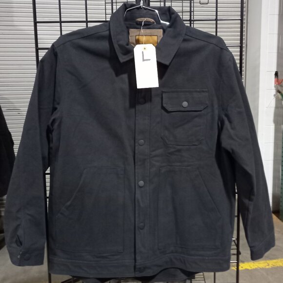 Concealed Carry Flannel Lined Canvas Shirt Jacket - Black | Large - Picture 2 of 7